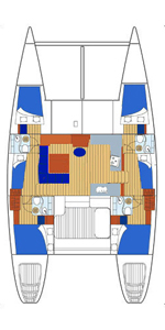 lagoon 470 8 places antiiles martinique plan